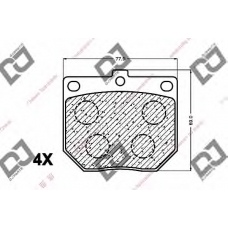 BP1353 DJ PARTS Комплект тормозных колодок, дисковый тормоз