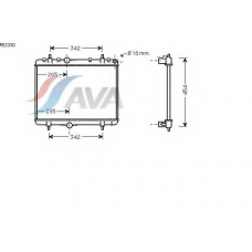 PE2330 AVA Радиатор, охлаждение двигателя