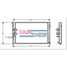 0705201 KUHLER SCHNEIDER Радиатор, охлаждение двигател