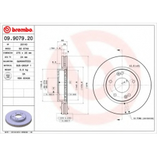 09.9079.20 BREMBO Тормозной диск