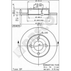 BS 7318 BRECO Тормозной диск