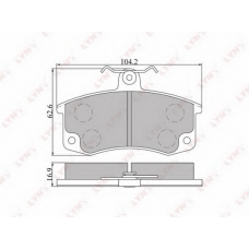 BD-4601 LYNX Тормозные колодки дисковые