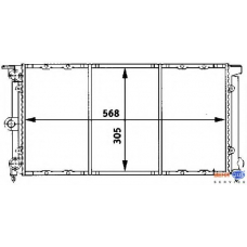 8MK 376 722-631 HELLA Радиатор, охлаждение двигателя