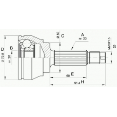 CVJ5033.10 OPEN PARTS Шарнирный комплект, приводной вал