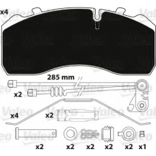 882205 VALEO Комплект тормозных колодок, дисковый тормоз