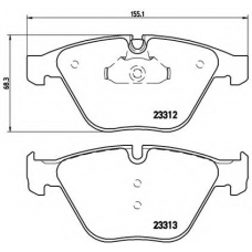 P 06 054 BREMBO Комплект тормозных колодок, дисковый тормоз