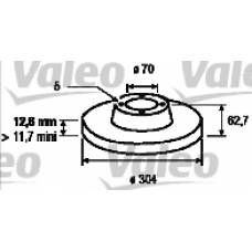 186642 VALEO Тормозной диск