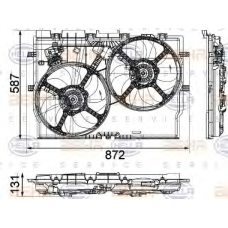 8EW 351 041-451 HELLA Вентилятор, охлаждение двигателя