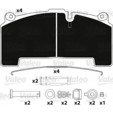 882209 VALEO Комплект тормозных колодок, дисковый тормоз