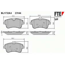 BL1732A4 FTE Комплект тормозных колодок, дисковый тормоз