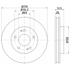 8DD 355 122-271 HELLA PAGID Тормозной диск