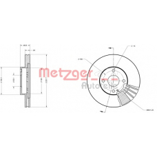 6110373 METZGER Тормозной диск