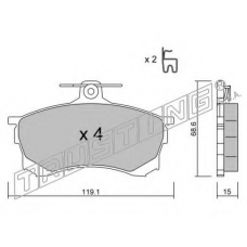 259.0 TRUSTING Комплект тормозных колодок, дисковый тормоз