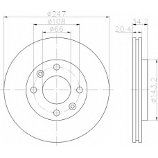 8DD 355 101-801 HELLA Тормозной диск