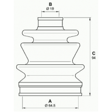 SJK7232.00 OPEN PARTS Комплект пылника, приводной вал