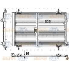 8FC 351 309-351 HELLA Конденсатор, кондиционер