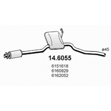 14.6055 ASSO Средний глушитель выхлопных газов
