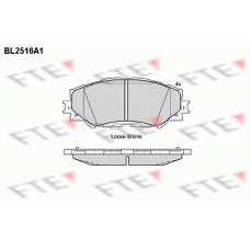 BL2516A1 FTE Комплект тормозных колодок, дисковый тормоз