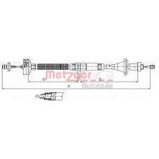 11.2913 METZGER Трос, управление сцеплением