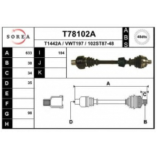 T78102A EAI Приводной вал