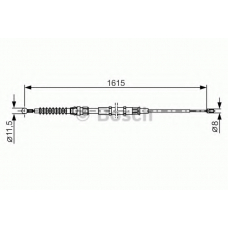 1 987 482 328 BOSCH Трос, стояночная тормозная система