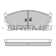 BP2245 BREMSI Комплект тормозных колодок, дисковый тормоз