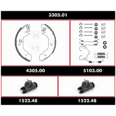 3305.01 ROADHOUSE Комплект тормозов, барабанный тормозной механизм