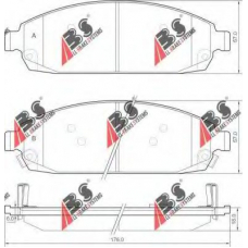 37517 OE ABS Комплект тормозных колодок, дисковый тормоз