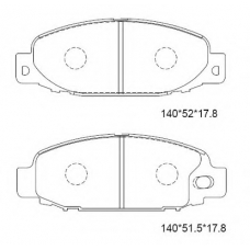 KD4343 ASIMCO Комплект тормозных колодок, дисковый тормоз