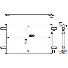 8FC 351 302-451 HELLA Конденсатор, кондиционер