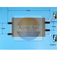 16-1380 AUTO AIR GLOUCESTER Конденсатор, кондиционер