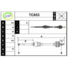 TC653 SERA Приводной вал