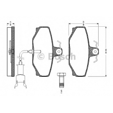 0 986 TB2 625 BOSCH Комплект тормозных колодок, дисковый тормоз