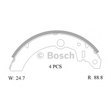 0 986 AB1 555 BOSCH Комплект тормозных колодок