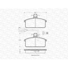 363702160174 MAGNETI MARELLI Комплект тормозных колодок, дисковый тормоз