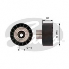 T42207 GATES Паразитный / ведущий ролик, зубчатый ремень