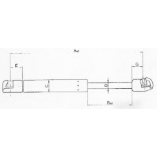 95 22 95-92 JOHNS Газовая пружина, крышка багажник