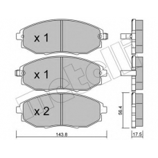 22-0845-0 METELLI Комплект тормозных колодок, дисковый тормоз