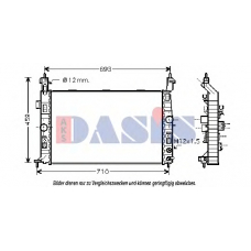 150025N AKS DASIS Радиатор, охлаждение двигателя