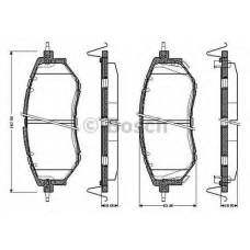 0 986 TB2 895 BOSCH Комплект тормозных колодок, дисковый тормоз