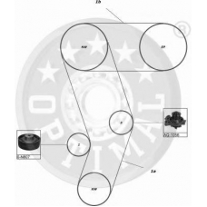 SK-1578 OPTIMAL Комплект ремня грм