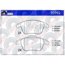 20792 GALFER Комплект тормозных колодок, дисковый тормоз