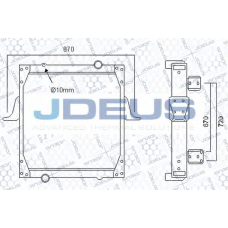 123M03 JDEUS Радиатор, охлаждение двигателя