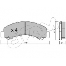 822-922-0 CIFAM Комплект тормозных колодок, дисковый тормоз