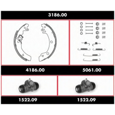 3186.00 WOKING Комплект тормозов, барабанный тормозной механизм