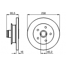 0 986 478 224 BOSCH Тормозной диск