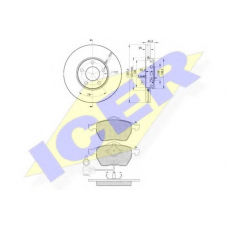 30808-4063 ICER Комплект тормозов, дисковый тормозной механизм