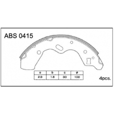 ABS0415 Allied Nippon Колодки барабанные