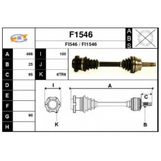 F1546 SNRA Приводной вал