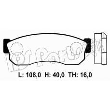 IBD-1101 IPS Parts Комплект тормозных колодок, дисковый тормоз